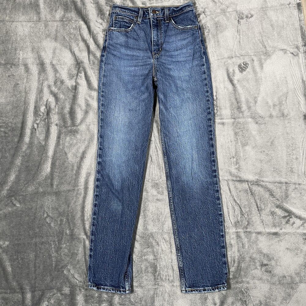 Levi's 70s High Slim Straight Jeans Womens 25 Blue Medium Wash Straight